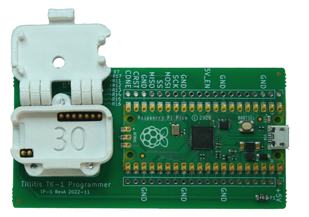 TKey Programmer Board, open holder.