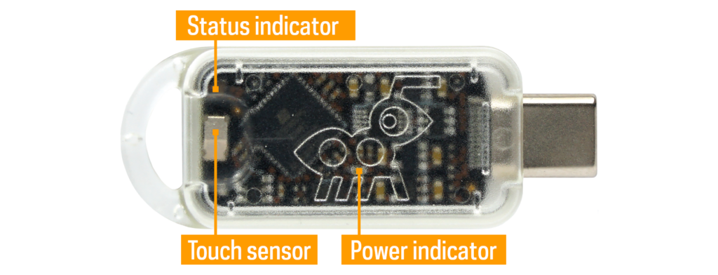 TKey - a USB Security Key - interaction points